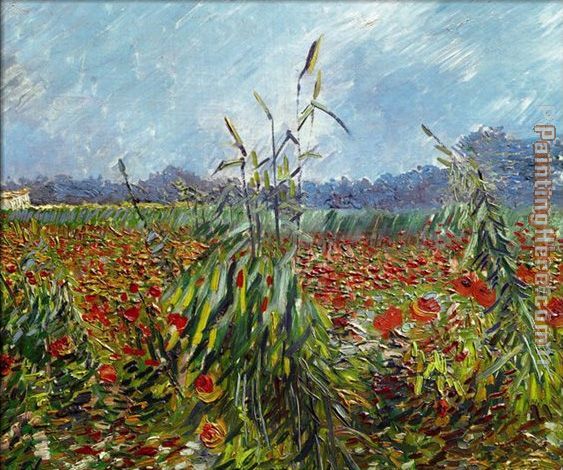 Field with Poppies 2 painting - Vincent van Gogh Field with Poppies 2 art painting